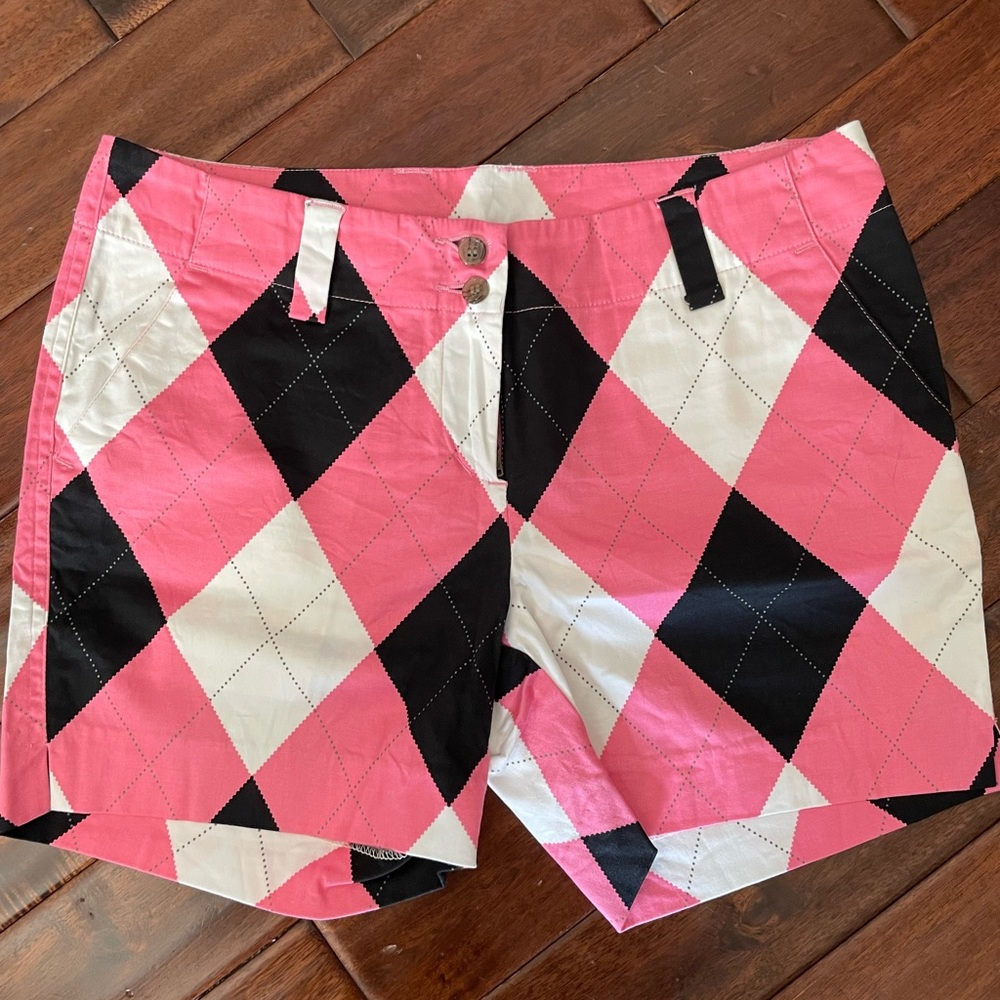 LoudMouth Plaid Pink & Black Golf Shorts - N181